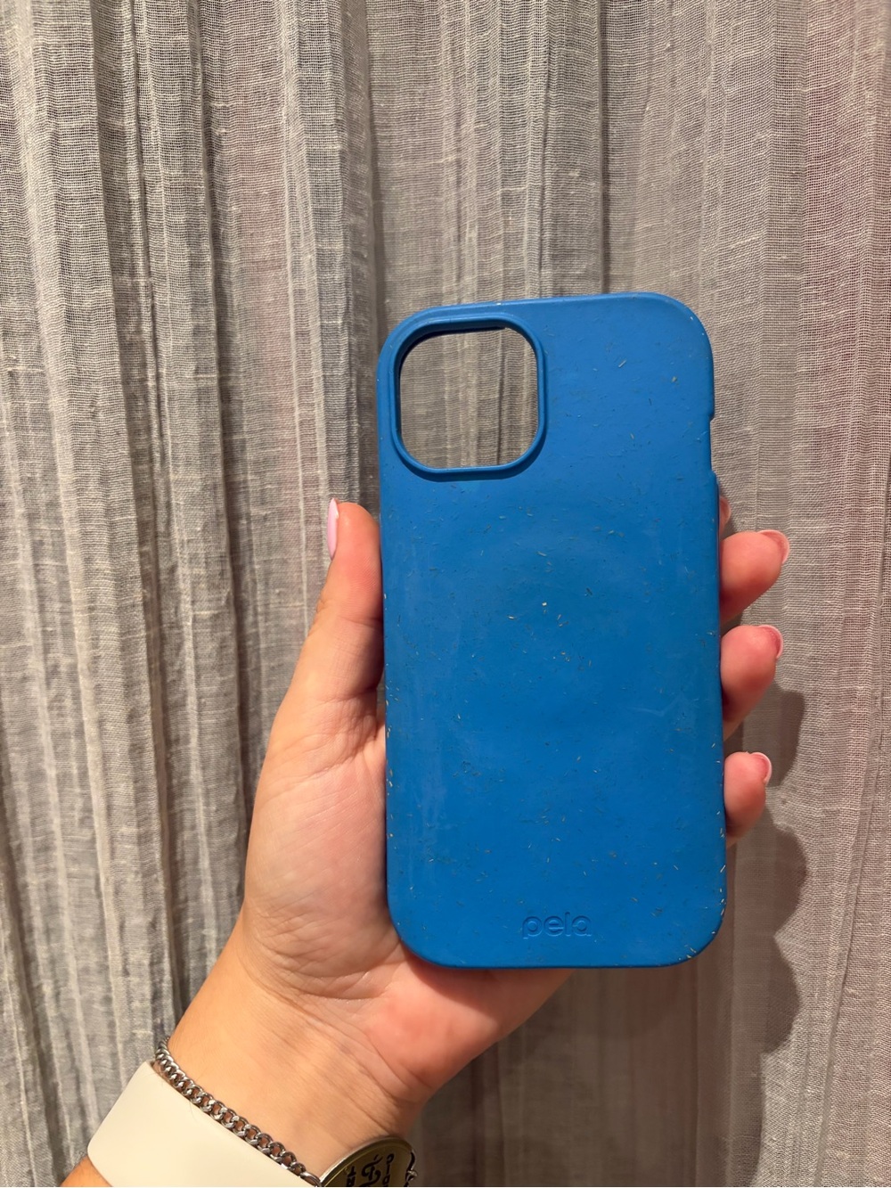 iPhone 15 Electric Blue Phone Case by Pela - Eco-Friendly Protective Cove